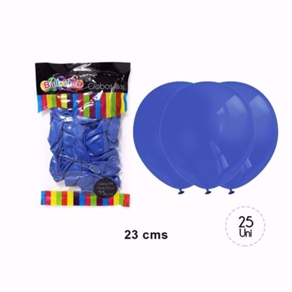 Globos lisos azul - BALLONTEX bolsa 25 unid. 23 cms.