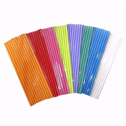Bombillas de cartón variedad de colores 12 Unid. 20 cms.