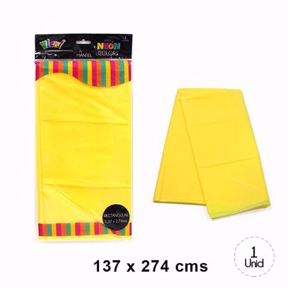 Mantel amarillo - VIERI plástico 137 x 274 cms.