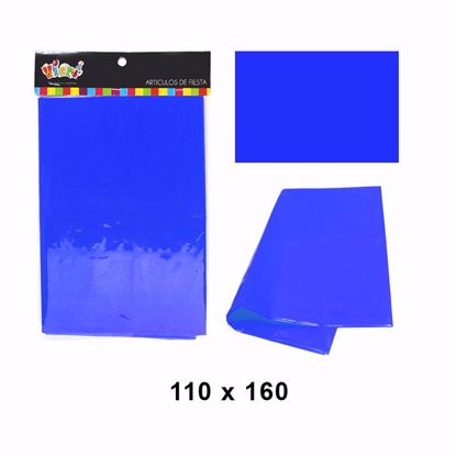 Mantel azul - VIERI plástico 110 x 160 cms.