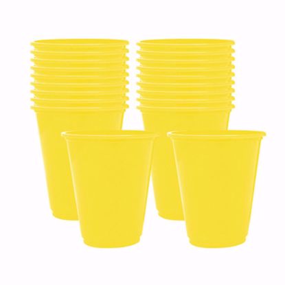 Vasos color amarillo 230 mls. 20 unid.